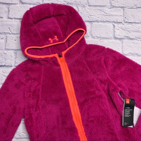 Under Armour Cozy Fleece Jacket in Fuchsia Pink - Picture 2 of 9